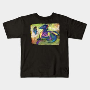 A girl and her dragon Kids T-Shirt